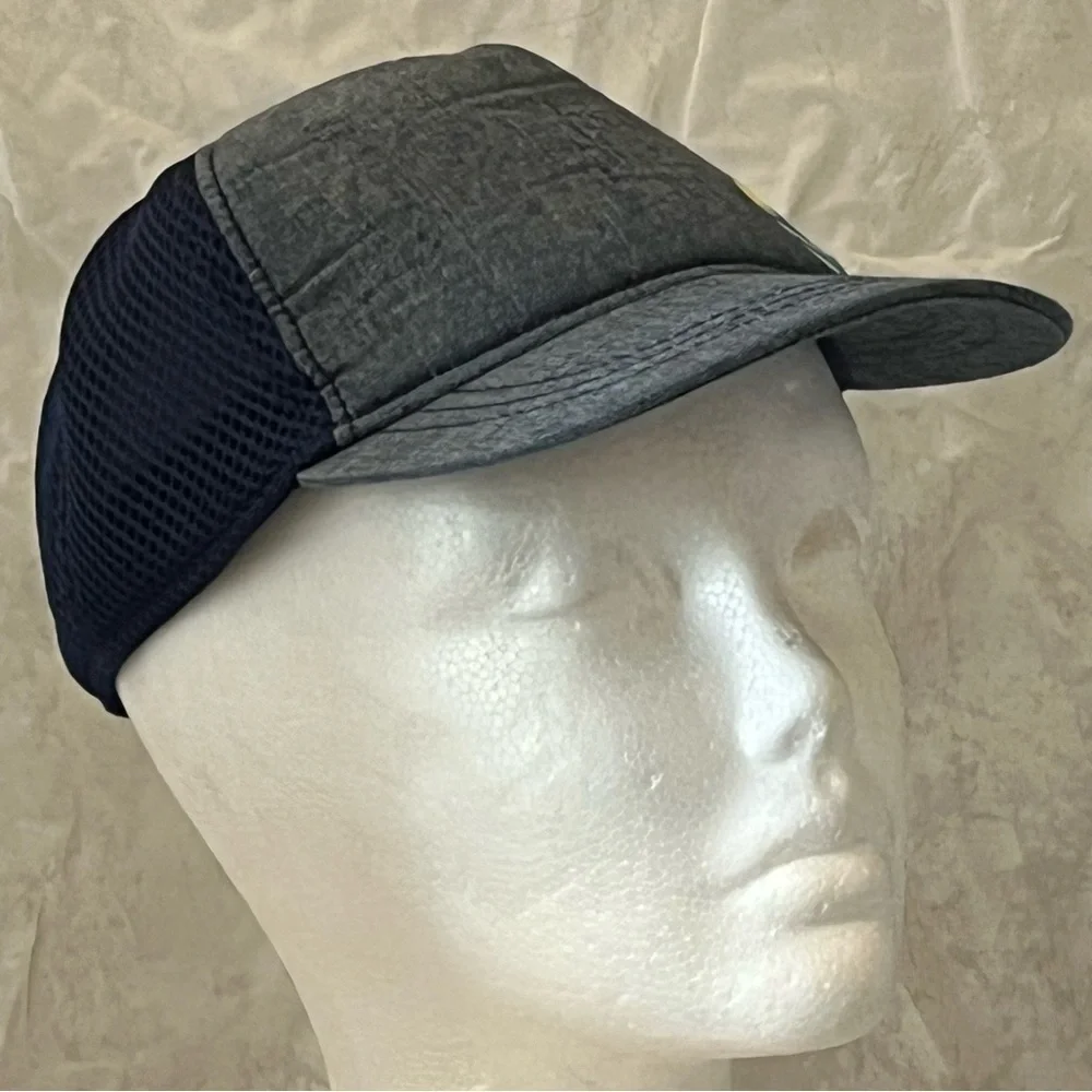 Youth Adjustable Gray and Black Cap with Shark Logo
